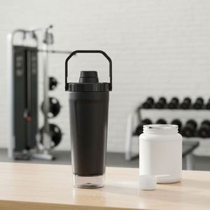 Bouteille de protéines en acier inoxydable de 20 oz, écologique, isotherme, thermos, shaker de sport en métal - Product Image 1