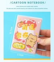 Fournitures scolaires étudiant mignon A7 pochette en plastique livre dessin animé pvc cahier de poche portable ligne horizontale note autocollante journal