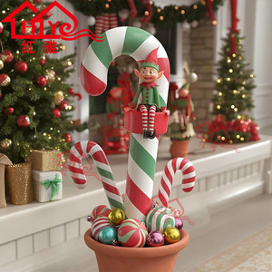 Adorno Navideño Gigante <span class=keywords><strong>de</strong></span> Resina - <span class=keywords><strong>Galleta</strong></span> <span class=keywords><strong>de</strong></span> Bastón <span class=keywords><strong>de</strong></span> Caramelo con Color y Diseño Personalizados para Exhibición Navideña - Product Image 6