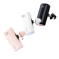 Mini 5000mah Capsule 3 en 1 20W Capsule TYPE-C Pd Module de batterie externe Rotation Plug Chargeurs portables pour Smartphones