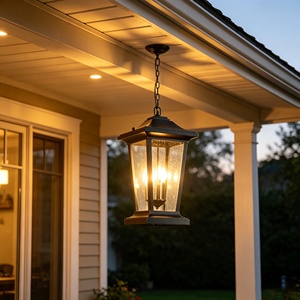 Factory Wholesale Courtyard Villa Balcony <b>Corridor</b> Lighting Aluminum Glass Ceiling <b>Light</b> Waterproof LED Pendant - Product Image 1