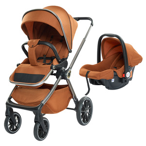 High View Baby Stroller Reversible Lightweight <b>Foldable</b> For Newborns And Toddlers 25kg Capacity Metal Frame Four Wheeled <b>Cart</b> - Product Image 2
