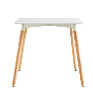 나무 화이트 탑 라운드 현대 레저 커피 테이블 화이트 식탁/의자 좌석 Mdf 나무 식탁 세트