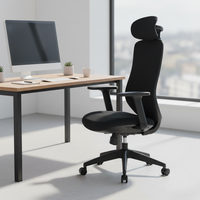 Chaise de bureau ergonomique en tissu maillé de luxe, cadre en aluminium, hauteur réglable, pivotante, design traditionnel pour l'école, l'atelier
