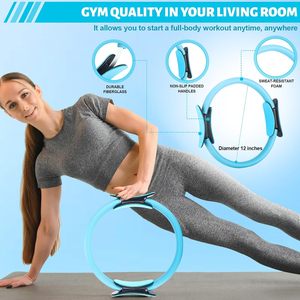 CZFIT Better Yoga Pilates Kit Home <b>Workouts</b> with Yoga Ball Figure Resistance <b>Band</b> Pilates <b>Bands</b> & Accessories Pilates Ring - Product Image 6