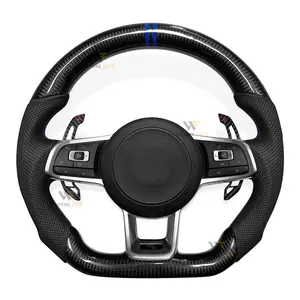 Modify for Volkswagen Golf GTI Alltrack Sport for VW Steering Wheel Real Carbon Fiber Wheel and Paddle