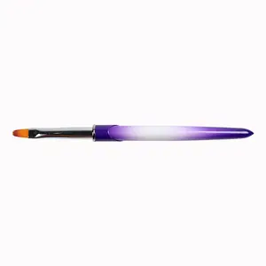 BQAN New White&Purple Gradual Color Handle Kolinsky Gel Brush Set Nail Art Brush Set