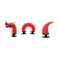 Breloques de chaussures 3D en caoutchouc en gros pour DIY, motifs dragons, serpents, crocodiles, accessoires de décoration pour chaussures, breloques 3D pour sabots