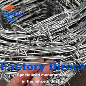 Fil de fer <span class=keywords><strong>barbelé</strong></span> galvanisé à chaud, corde, clôture en treillis métallique robuste, anti-escalade, sécurité, utilisation agricole - Product Image 6