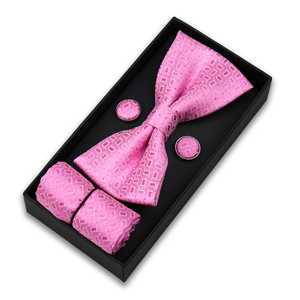 En gros Coffret cadeau de nœuds <span class=keywords><strong>papillon</strong></span> en soie pour <span class=keywords><strong>homme</strong></span>, pour mariage, avec pochette de costume et boutons de manchette - Product Image 3
