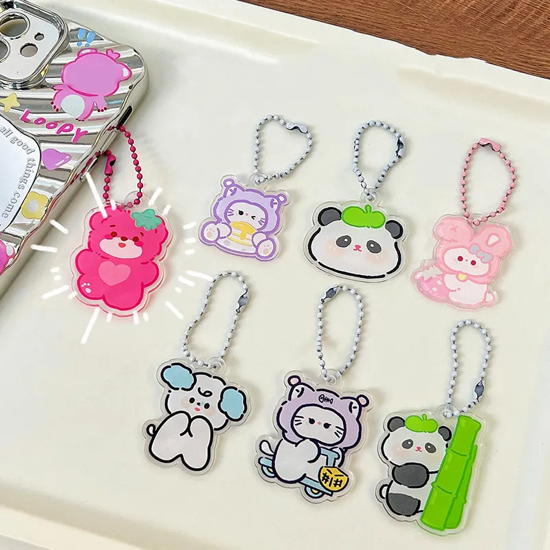 Tùy chỉnh logo bán buôn phim hoạt hình Acrylic keychain sáng tạo cá nhân logo Acrylic Keychain