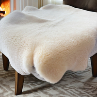 Peau de mouton véritable en laine longue, écologique, fourrure animale de qualité supérieure, pour sellerie automobile, tapis de selle de cheval, sur mesure