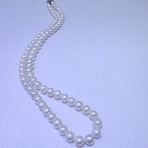 Authentic 5-5.5mm Natural Freshwater <b>Pearl</b> <b>Necklace</b> with Pure <b>Silver</b> Buckle Almost Flawless LRB Certified - Product Image 4