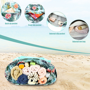 Bolsa de Playa Plegable Impermeable de Gran Tamaño Personalizada con Compartimento para Ropa Mojada, Bolsa de Viaje de Verano, Bolsa de Mano para la Playa - Product Image 6