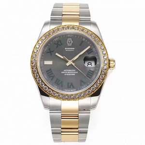 Montre-bracelet mécanique pour homme en gros, mouvement 3235, calendrier, montres automatiques avec lunette sertie de diamants - Product Image 4