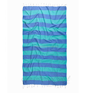 Serviette en coton double Pestemal 100x180cm Tout naturel avec des franges faites à la main PEST106-PNO Rainbow Collection Turkish Made - Product Image 4