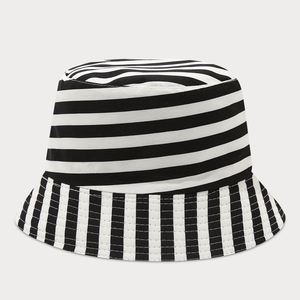 New Stripe Spring Summer Bucket <b>Hat</b> Girls Outdoor Sunshade Bucket <b>Hat</b> - Product Image 5