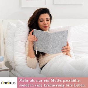 Germany vendita calda custom feltro beige mutterpass pelle famiglia viaggio donne madre porta passaporto portafogli per foto ad ultrasuoni - Product Image 6