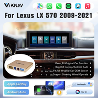 Caja de interfaz Viknav Linux para Lexus LX570 2009-2021, decodificador inalámbrico CarPlay, Android Auto, navegación GPS, radio original del coche