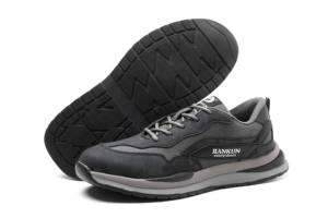 Chaussures de sécurité légères JIANKUN pour hommes, toutes saisons, <span class=keywords><strong>en</strong></span> <span class=keywords><strong>cuir</strong></span> microfibre décontracté, respirant, avec embout <span class=keywords><strong>en</strong></span> acier anti-impact/anti-perforation - Product Image 2