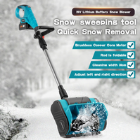 Souffleuse à neige électrique sans balais à batterie lithium-ion, poignée pliable, outil compact de déneigement pour les écoles, les routes et l'usage domestique