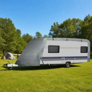 Funda para caravana gris L, lona premium impermeable, protección solar, 95% de rechazo de rayos UV, acabado mate, modelo de un solo color D0100HEXC9A - Product Image 2