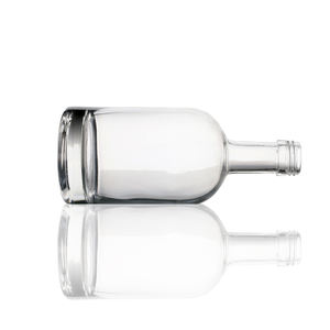 Botella de licor de vidrio redondo transparente con tapón de rosca para whisky vino Vodka <span class=keywords><strong>Gin</strong></span> Ron bebidas botella de vidrio - Product Image 5