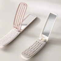 Vente en gros usine : Peigne miroir portable confortable pour enfants, outils de coiffure, massage, anti-emmêlement, en nylon, pliable et doux