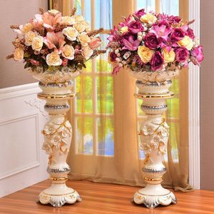 Vase de décoration intérieure européenne chic avec détails de perles et de diamants - Product Image 1