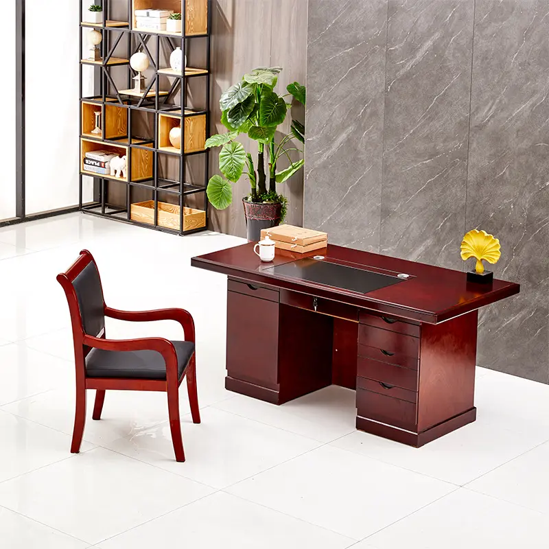 Mesa executiva de madeira para escritório, mesa executiva luxuosa e moderna, design de mesa executiva para escritório