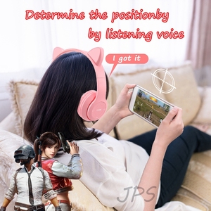 Tai Nghe Không Dây Cho Trẻ Em Micrô Tích Hợp Tai Mèo Cho Trẻ Em Bé Trai Bé Gái Máy Tính Bảng Điện Thoại E-learn Tai Nghe PC Màu Hồng - Product Image 6