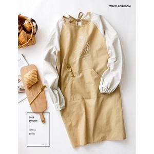 Bán Sỉ Tạp Dề Vải Cotton Chống Thấm Nước Dày Dặn Dài Tay Màu Chặn Cho Nhà Hàng Hoa Nhà Bếp - Product Image 3