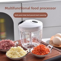 Presse-ail manuelle multifonctionnelle en ABS et PP de qualité alimentaire pour écraser l'ail, le gingembre, les oignons verts et les assaisonnements