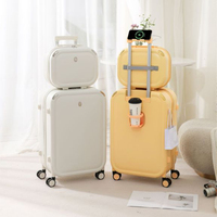 Surface vierge adaptée à la conception personnalisée des bagages ensemble de valise léopard 4 pièces valise à bagages en fibre de carbone