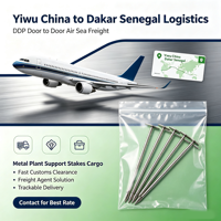 Logistique porte-à-porte DDP par voie aérienne et maritime depuis Yiwu, Chine, pour le transport de piquets de support métalliques vers le Sénégal, Dakar