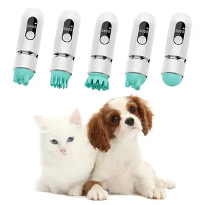 USB ricaricabile testa sostituibile rilassante strumento per la toelettatura dell'animale domestico massaggio per animali domestici per cani e gatti