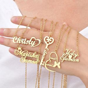18k Gold Jewelry Jewelry Vacuum Plating Custom <b>Name</b> Plate Stainless Steel Letter Gold Filled <b>Name</b> Necklace Jewelry - Product Image 3