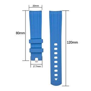 Bracelet de montre de sport personnalisé en caoutchouc 20 mm TPU élastique de remplacement pour Moonwatch Orange <span class=keywords><strong>Noir</strong></span> Blanc Bleu Jaune - Product Image 6