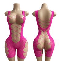 Vêtements de danse exotiques sexy pour strip-teaseuses, vêtements d'été transparents, robe une pièce, tenues de lingerie, vente en gros Elites Designer