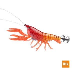 WEIHE 15.5g Leurre <span class=keywords><strong>de</strong></span> pêche crevettes à coulée lente, leurre dur bionique avec hameçons pour poissons d'eau salée - Product Image 4