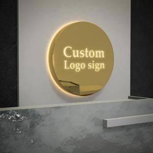 Vitrine Acrylique Mini Led Éclairé Solide Lettres Personnelles 3D Boutique Signalisation Publicité Police Panneau Peint - Product Image 4