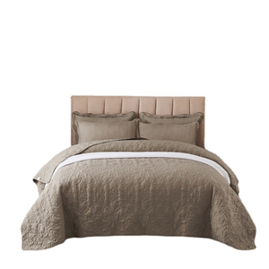 Ensemble de couettes et couvre-lits 3 pièces en polyester matelassé gaufré ultrasonique pour la maison, vente en gros - Product Image 4