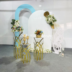 Plinthes en acrylique transparent personnalisées en usine plinthes en verre cylindrique de haute qualité porte-fleurs pour mariage - Product Image 2