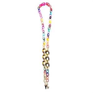 Cadena de Plástico con Cierre Tres en Uno de 70 cm para Gafas y Bolsos Multicolor - Product Image 1