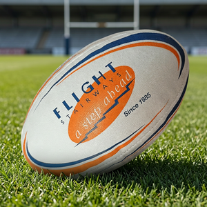 Balón de Rugby Talla 5, Profesional, Estándar Oficial, para Partidos, Alto Agarre, Grano de Guijarro, Caucho Sintético - Product Image 1
