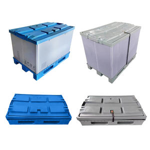 Transport robuste 4 voies pliable <span class=keywords><strong>Polybox</strong></span> conteneur pliable boîtes à palettes en plastique conteneur <span class=keywords><strong>Polybox</strong></span> avec couvercles - Product Image 5