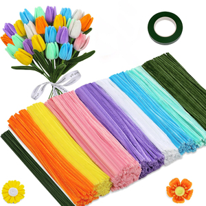 Kit de création de couronne florale onirique DIY : une coiffe de fleurs pastel fantaisie avec des brossettes, idéale pour les douches nuptiales et les fêtes de jardin - Product Image 1