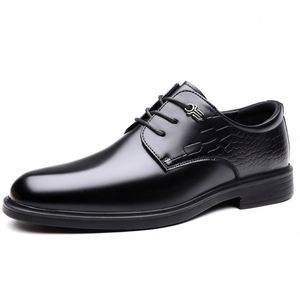 New Classic Fashion Men's Professional Formal Dress Leather Shoes-Elegant Business Casual Office Wear - Product Image 5