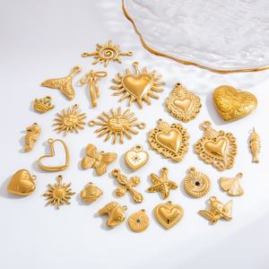 Joyería DIY de Alta Gama para Mujer, Colgante Individual de Acero Inoxidable Chapado en Oro de 18K, Accesorios de Moda, Colgantes y Dijes - Product Image 2