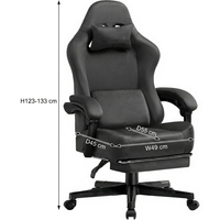 Chaise de bureau moderne ANJI QILIAN, tissu de haute qualité, chaise ergonomique pour joueurs, hauteur réglable, vérin à gaz 3 positions, inclinable
